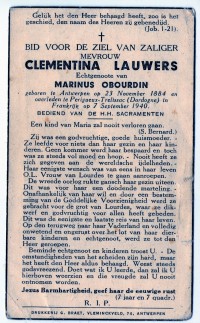 R.I.P. Clementina Lauwers