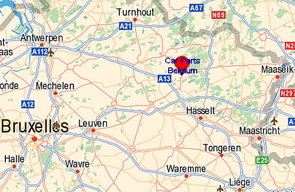 Car Parts Belgium via Google-Maps