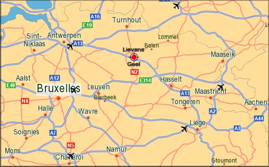 Lievens-Geel via Google-Maps