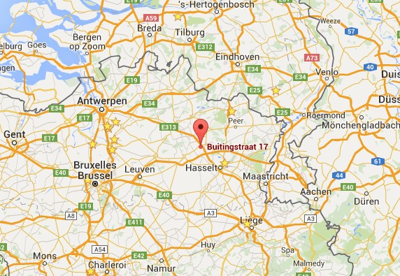Magazijn Tom Verheyden te Paal via Google Maps