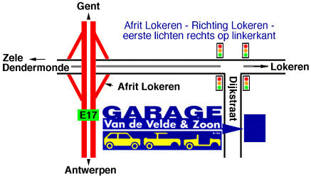afrit Lokeren E17 : Antwerpen - Gent