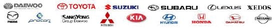 Daewoo - Toyota - Suzuki - Subaru - Lexus - Xedos - Mazda - Proton - SangYong - Mitsubishi - Kia - Hyundai - Honda - Daihatsu - Nissan