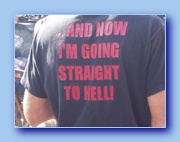 I'm going straight to hell...