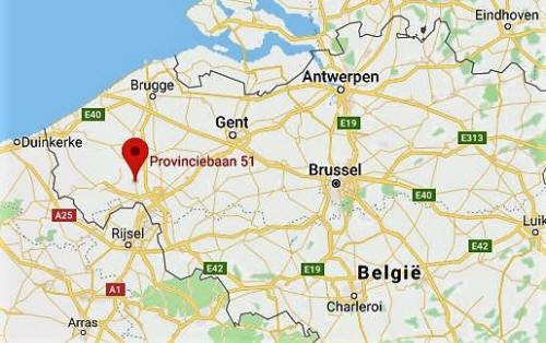 Google-route: Autoparts Gryspeerdt - Ledegem
